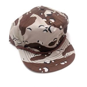 San Sun Desert Camo Hunting Adjustable Snapback Hat‎ Baseball Cap Vintage 90s